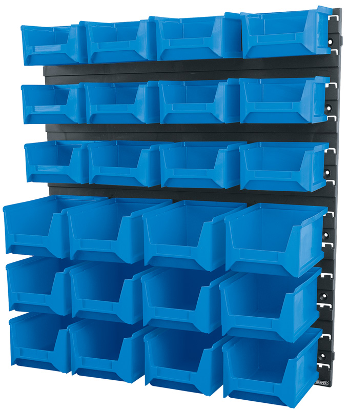 24 Bin Wall Storage Unit (Small/Medium Bins)