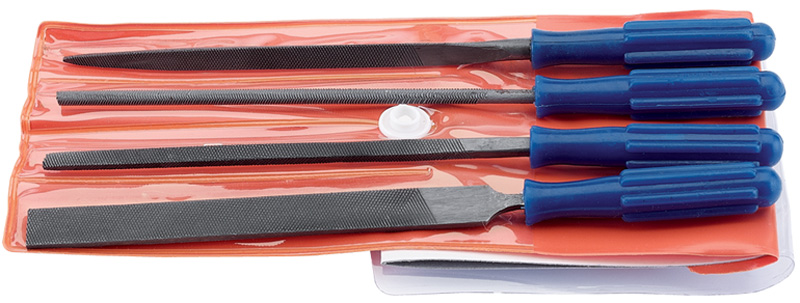 100mm Warding File Set with Handles (4 Piece)