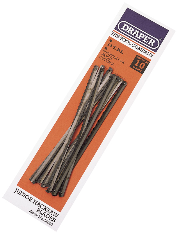 10 x 14 tpi Wood Cutting Junior Hacksaw Blades