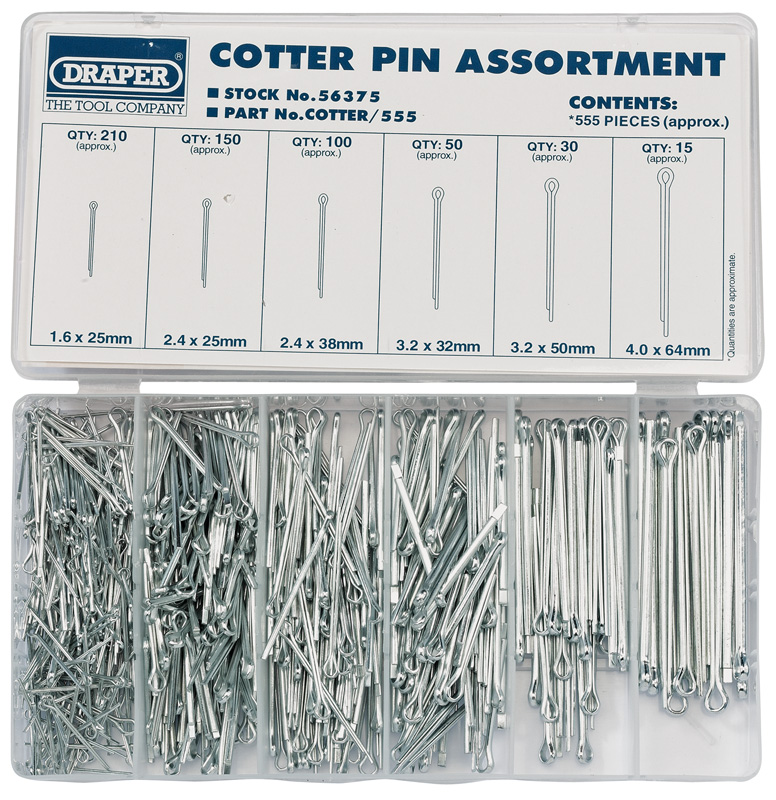 Split Pin Assortment (555 piece)